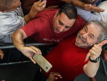 Lula acompanha o julgamento em São Bernardo do Campo.