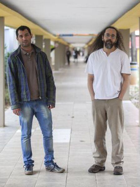 O dirigente da Amorcrusp, Leandro Paixão, e o estudante Josias Padilha.