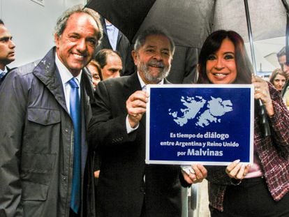 Lula com Cristina Kirchner e Daniel Scioli.