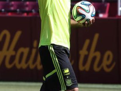 Diego Costa durante um treinamento