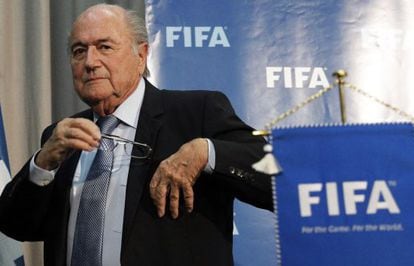 Blatter, na sede da FIFA.