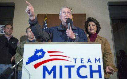 No caso de uma vitória republicana, McConnell será o líder da maioria do Senado.