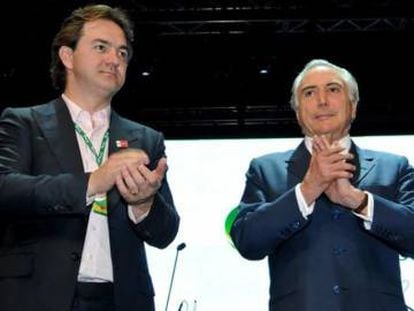 Joesley Batista e Michel Temer, em evento no Rio de Janeiro.