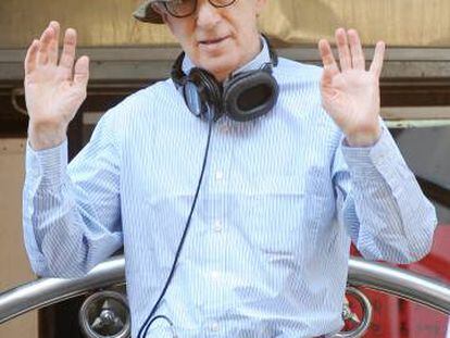 Woody Allen, durante a rodagem de 'Café Society', o 18 de setembro de 2015, em Nova York.