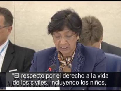Declaraciones da alta comisionada de Naciones Unidas para los Derechos Humanos, Navi Pillay