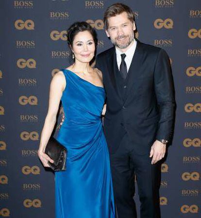 Nikolaj Coster-Waldau (Jaime Lannister) com sua mulher, a cantora Nukâka, da Groelândia, com quem está casado há 17 anos.