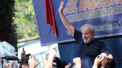O ex-presidente Lula no dia de sua prisão, 7 de abril.