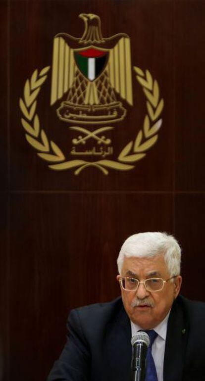 O presidente palestino, Mahmud Abbas, nesta quinta-feira.