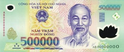 Nota de 500.000 dongs vietnamitas