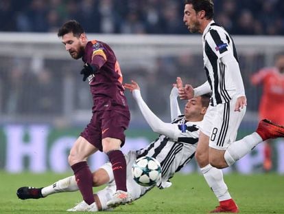 Messi teve pouco tempo para jogar na Itália e ainda sofreu com a marcação da Juventus.