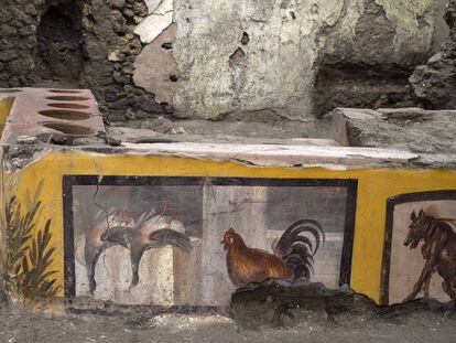 Termopólio descoberto em Pompeia.