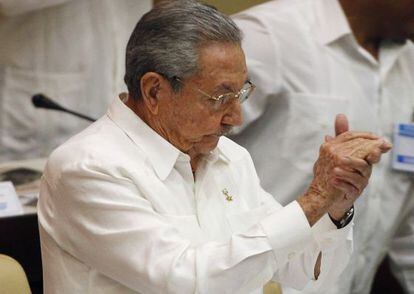 Raúl Castro neste sábado na Assembleia Nacional cubana.