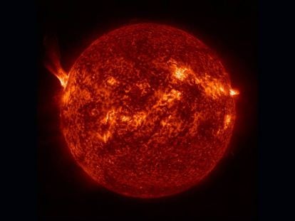 Imagem do Sol capturada pela sonda Solar Dynamics.