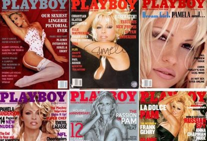Capas da Pamela Anderson para a 'Playboy'.