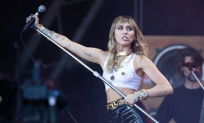 Miley Cyrus, em show em junho de 2019.