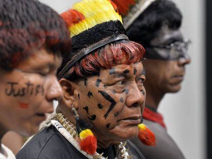 Indígenas durante a CPI da Funai, em novembro passado.
