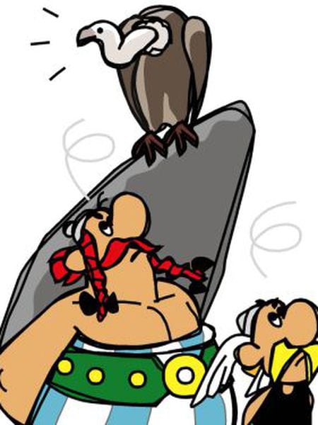 Obelix e Asterix, revistos pelo ilustrador Marcos Balfagón.