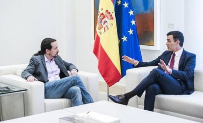 Pedro Sánchez e Pablo Iglesias.