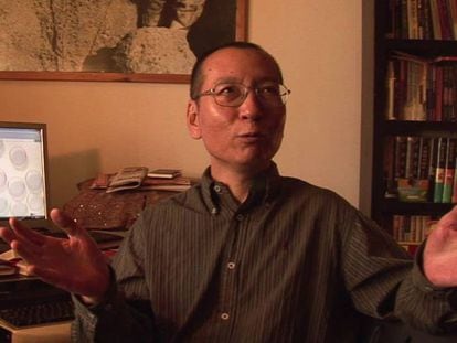 Liu Xiaobo, durante uma entrevista em Pequim, dois dias antes de sua prisão, em dezembro de 2008.