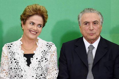 Rousseff e Temer, em 5 de outubro de 2015.