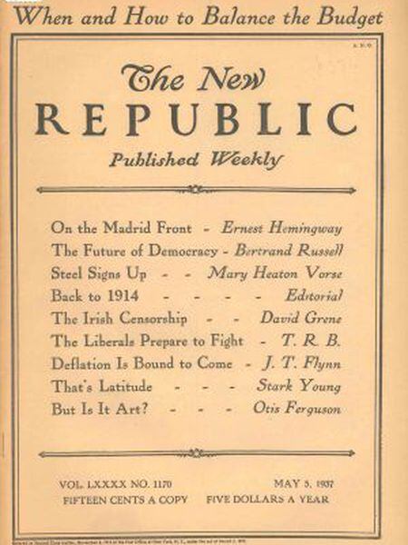 Capa da revista en 1937.
