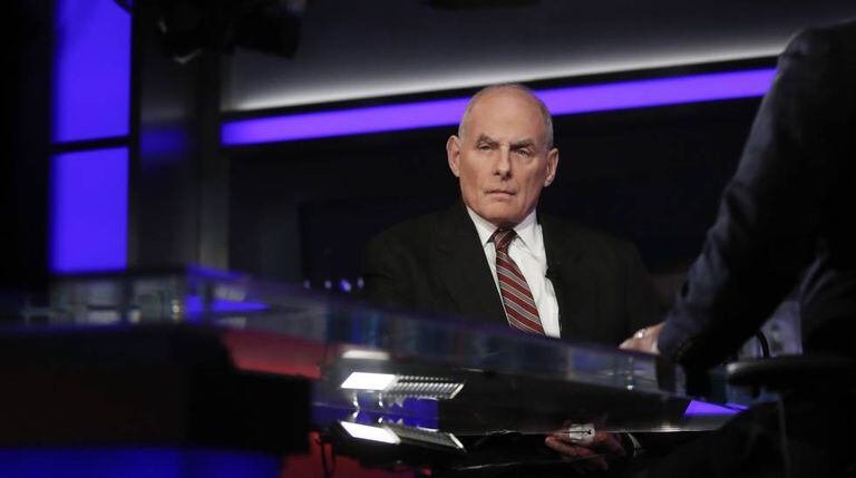 O chefe de gabinete da Casa Branca, John Kelly, na entrevista ao canal Fox