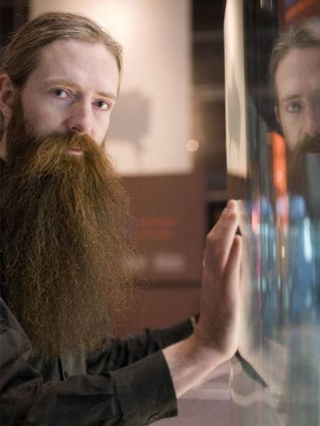 Aubrey de Grey, no museu Cosmocaixa, em Barcelona.
