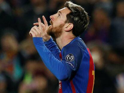 Messi marcou o primeiro do Bar&ccedil;a.