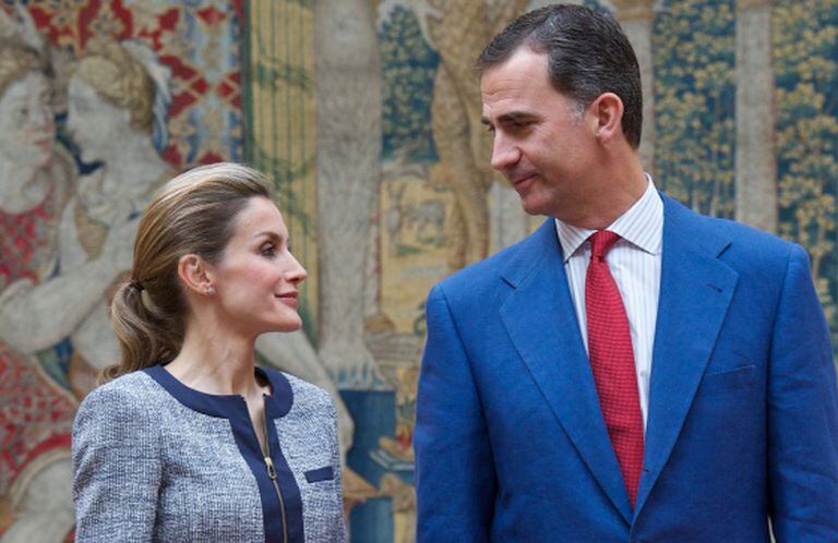 Os reis da Espanha, nesta terça, em um ato oficial.