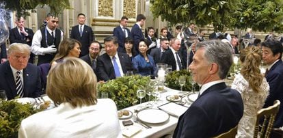 Almoço dos líderes do G20 durante a cúpula de Buenos Aires.