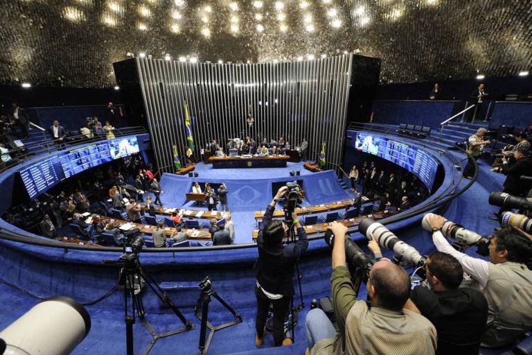 O plenário do Senado, em agosto.
