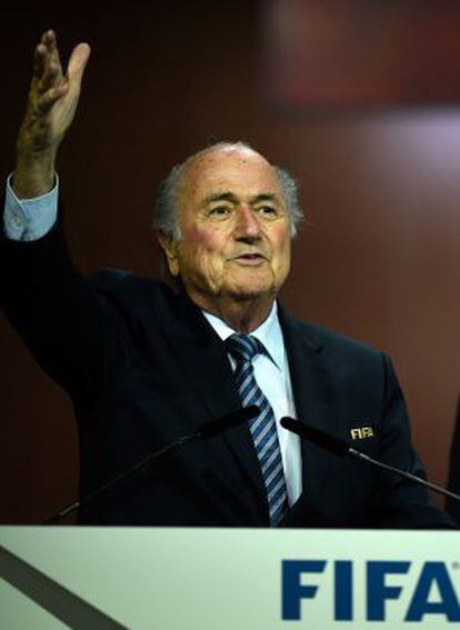 Joseph Blatter, na sexta-feira no congresso da FIFA.