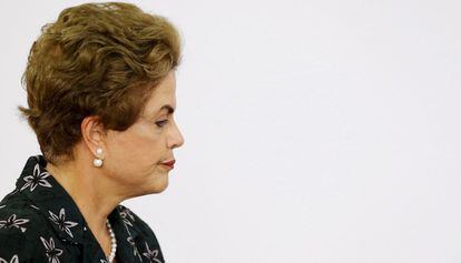 Presidenta Dilma Rousseff em evento no Planalto.
