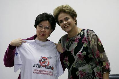 Dilma Rousseff com a diretora da OMS, Margaret Chan.