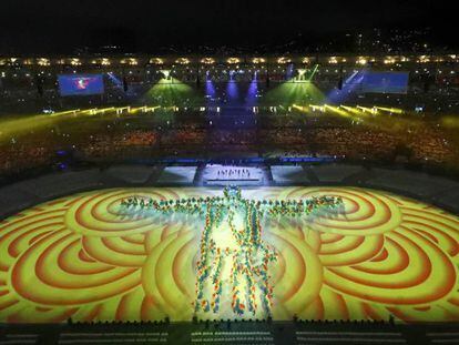 Cerimônia de encerramento da Olimpíada.