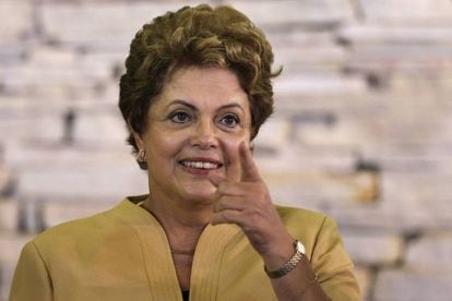 Dilma Rousseff na reunião na Granja do Torto.