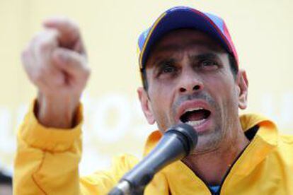 Henrique Capriles neste domingo.