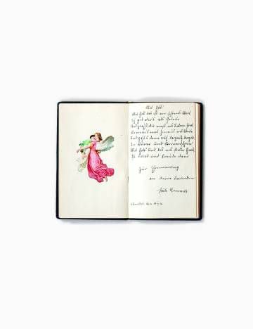 ‘Poesiablum’, desenho do caderno de poemas de uma menina dos anos vinte.
