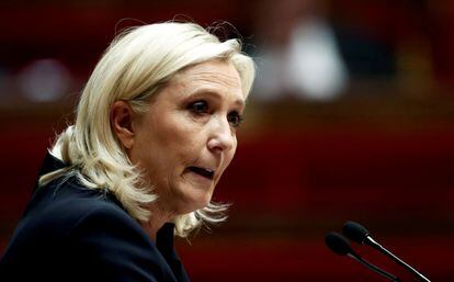 A líder da extrema direita francesa, Marine Le Pen, em imagem de arquivo.