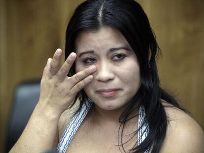 Guadalupe Vásquez no tribunal.