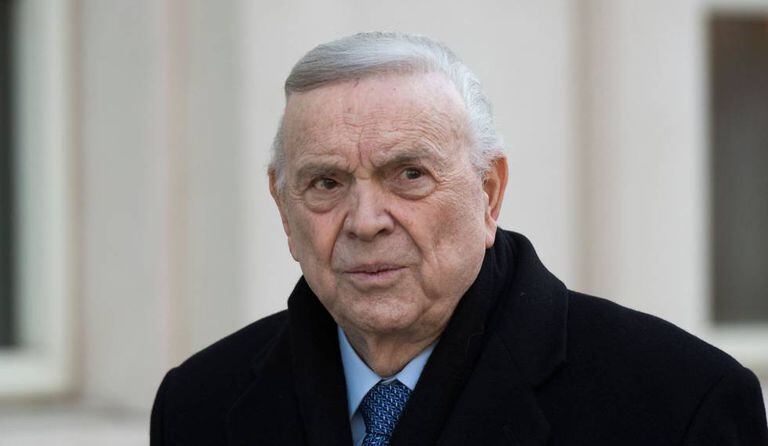 José Maria Marin antes do julgamento nesta quarta-feira, 22 de agosto.