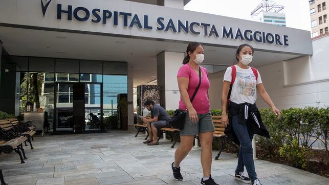 Entrada de uma das unidades do Hospital Sancta Maggiore, em São Paulo, em 18 de março.