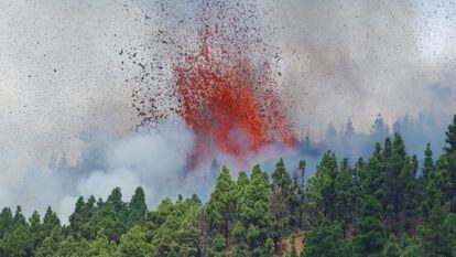 Erupção do vulcão em La Palma, na Espanha.