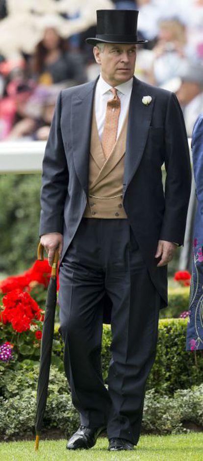 O príncipe Andrew, da Inglaterra, nas corridas de Ascot.