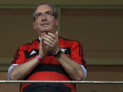 Eduardo Cunha, depois de um jogo do Flamengo dia 17.