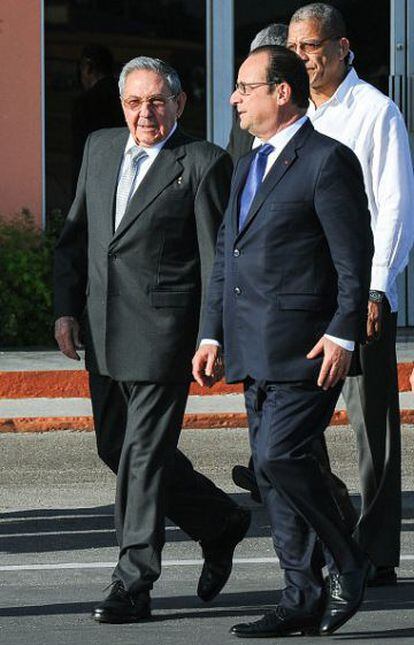 Raul Castro e François Hollande, em maio em Havana.