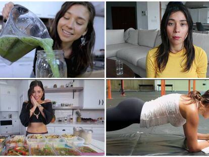 Imagens do Youtube de Yovana ‘Rawvana’ Mendoza. Em vídeo, ela conta por que agora precisaria comer peixe e ovos (em espanhol).