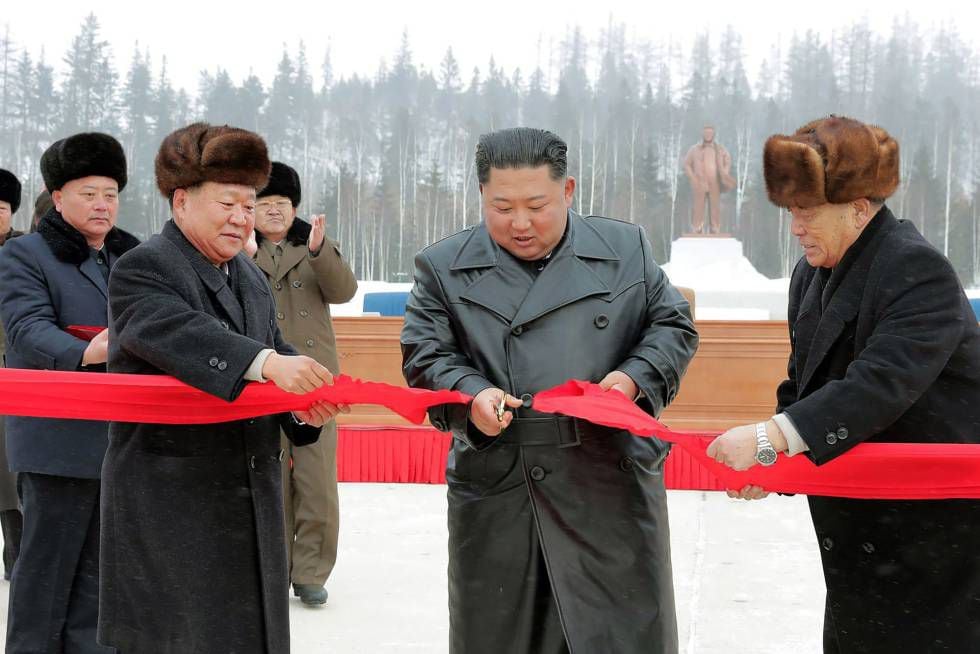 Kim, durante a inauguração.
