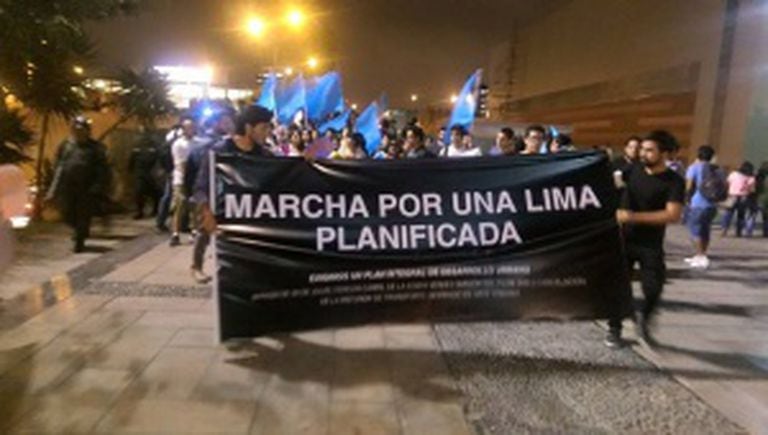 Marcha em Lima na sexta-feira em defesa do urbanismo da cidade.