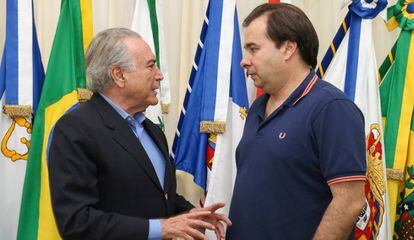 Temer e Rodrigo Maia.